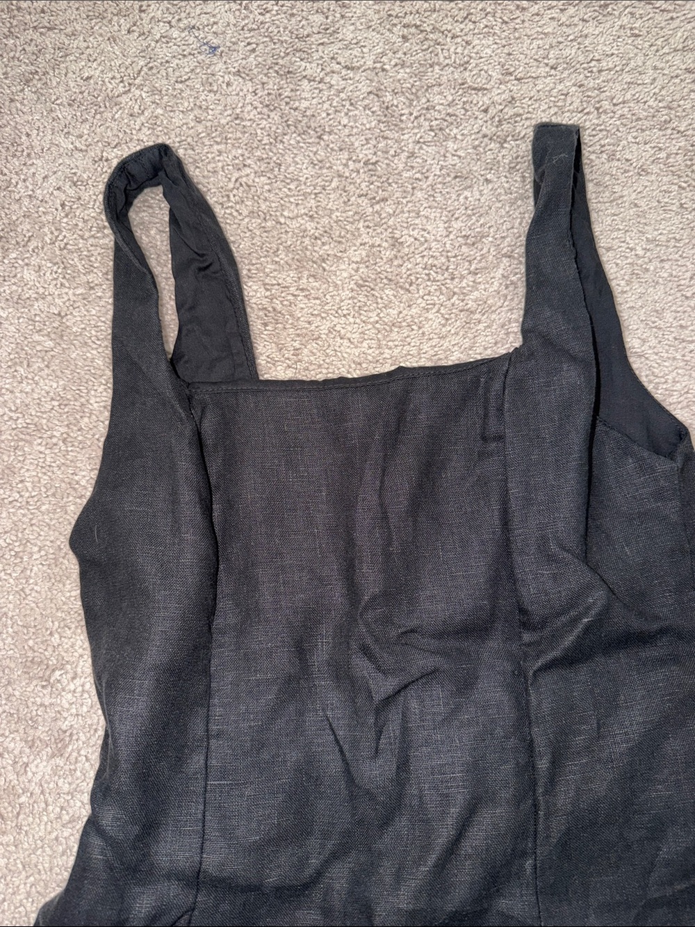 Faithfull the Brand Felice square neck Mini Dress in Black 6 - Picture 4 of 8